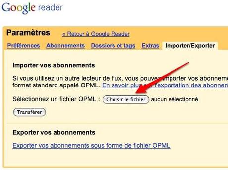 google reader choisir fichier Comment utiliser Google Reader pour suivre vos contacts Twitter
