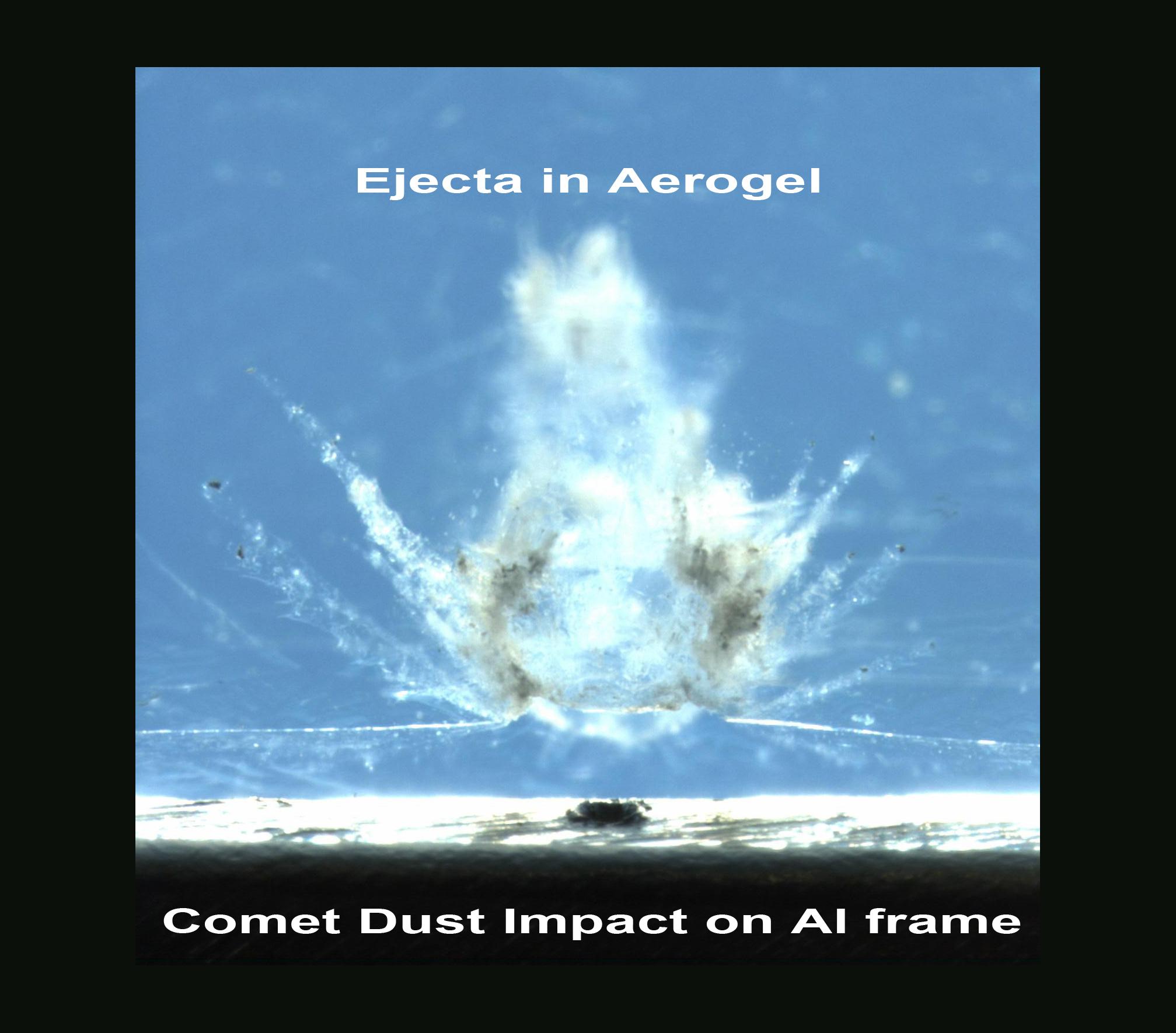 Impact dune particule de la comète Wild 2 dans laerogel de la sonde Stardust