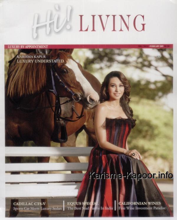 Karisma Kapoor fait la couverture de Hi! Living Magazine.