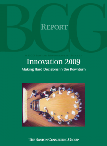 Le Boston Consulting Group publie une étude sur l’Innovation