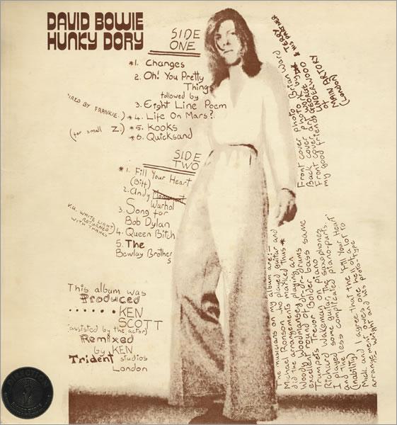Mes indispensables : David Bowie - Hunky Dory (1971)