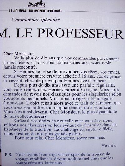 Les collectionneurs d'Hermès : M. Le Professeur DSC02759