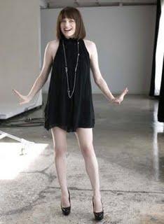 She's dressed in black again