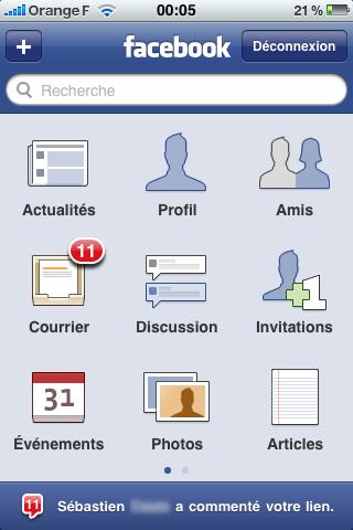 La nouvelle appli iPhone Facebook est disponible !