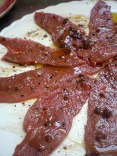 CARPACCIO de CANARD à la MOUTARDE des vignobles du sud