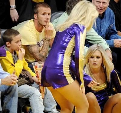 David Beckham adore les cheerleaders américaines