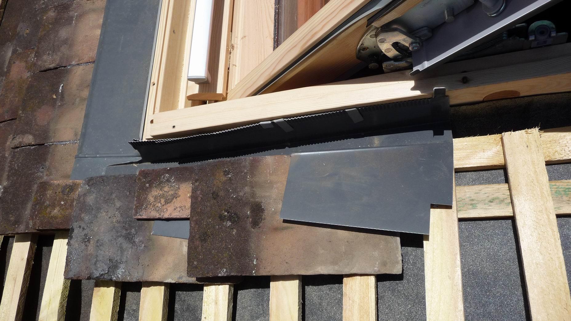 Pose fenetre de toit type Velux - raccord latéral