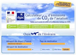 Calculateur d'émissions de CO2 de l'aviation commerciale