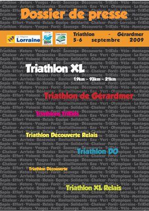 Dossier de presse Triathlon de Gérardmer 2009