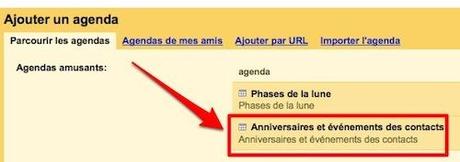 google agenda anniversaires 1 Google Agenda: ajoutez les anniversaires de vos contacts et la fonction Labs accessible en version française
