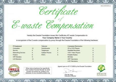 DEEE : un certificat pour compenser les pollutions induites Certificate.jpg