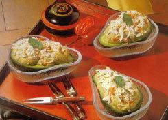 Avocats farcis au poulet