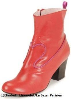 santiags girly by Annabel Winship cuir rouge lisse borde d un lisere rose irise LBP.JPG