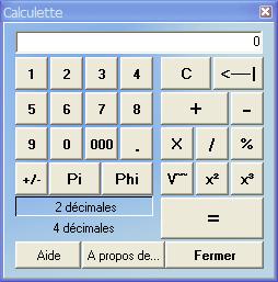 Calculette (CalcCF) Standard Fr
