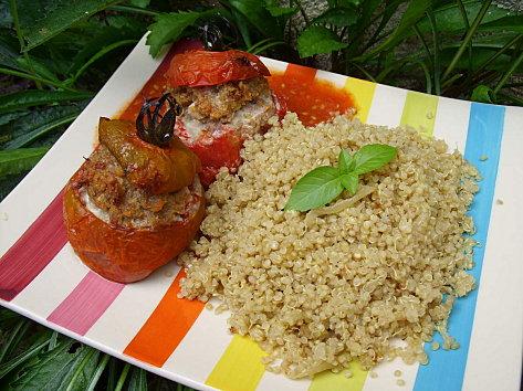 Quinoa pilaf et tomates farcies à ma façon