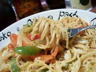 Spaghettini à l’huile tomatée de A LA Di Stasio