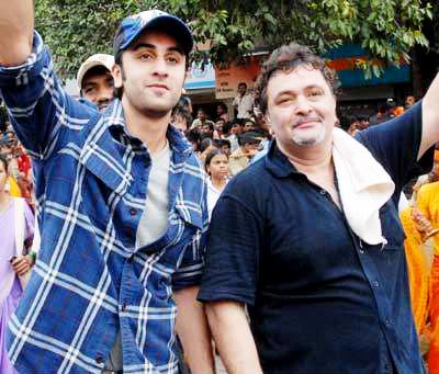Ranbir Kapoor and Rishi Kapoor bollywoodme