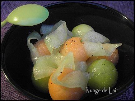 Salade de Melons au Concombre et au Pastis