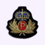 ecusson blason fashion patch brodé couronne bleue customize.fr