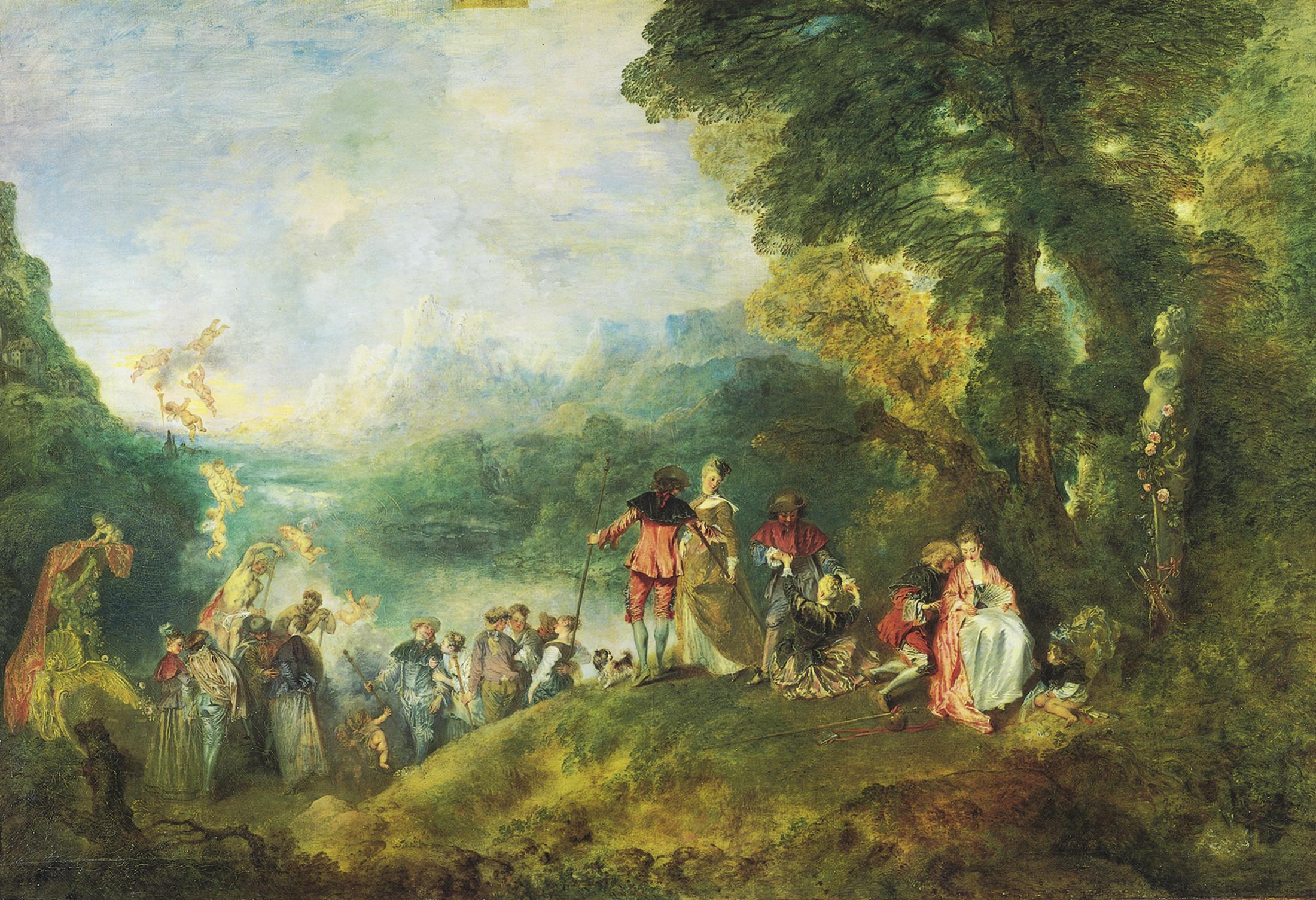 Watteau - L'embarquement pour Cythère, 1717