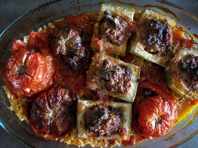 Courgettes et tomates farcies