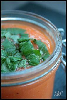 Soupe de tomate glacée, frapée à la tomate et aux basilic (2)