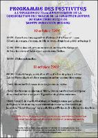 Programme officiel des manifestations du jubilé