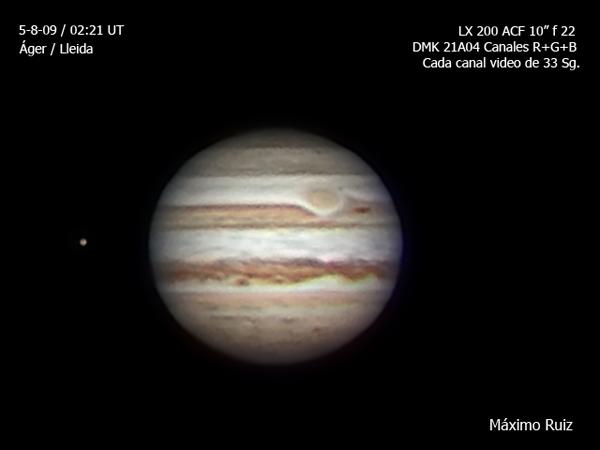 Jupiter du 5 Août 2009