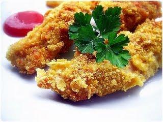 Croustillants de poulet aux flocons de maïs