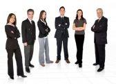diverse business team on a tiled floor stock photo