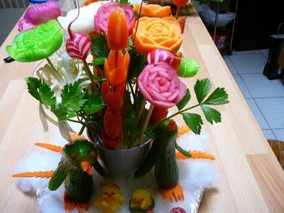 Bouquet d'anniversaire - Sculpture de légumes