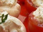 Idée apéro Champignons tomates farcis fromages frais