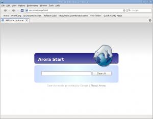 Page D'accueil d'Arora