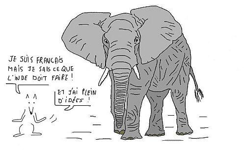 Le chien et l'éléphant