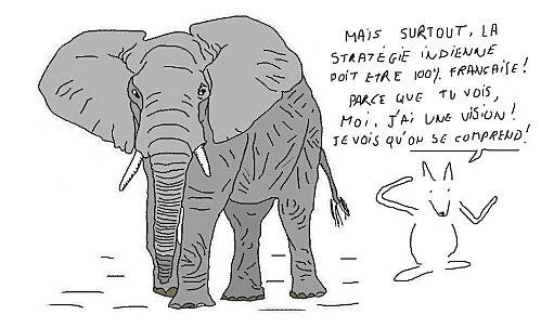 Le chien et l'éléphant