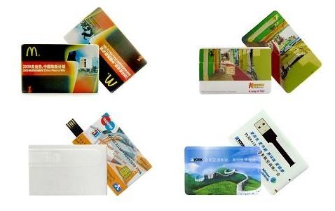 Carte mémoire flash format carte de crédit, clef USB