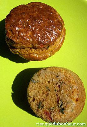 Muffins aux rougets, crevettes roses, aux deux tomates et à l'estragon... Ou quand la mer rencontre le soleil!