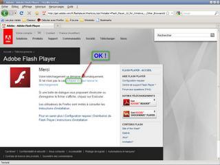 Adobe Flash Player - Installation manuelle du plugin OK