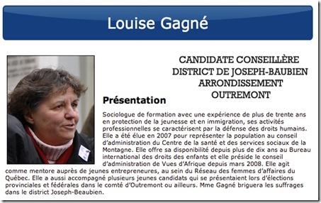 Louise Gagné Vision Montréal politique municipale