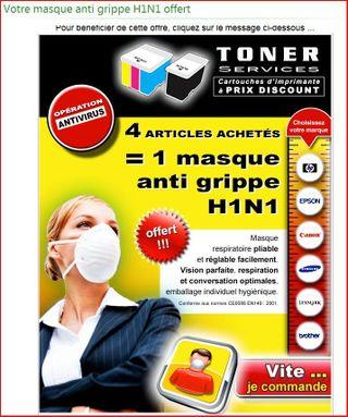 Masque h1n1 toner