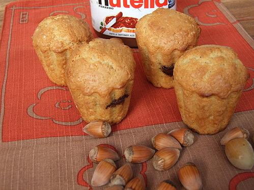 Muffins coeur Nutella.