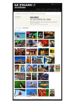 D'un tropique à l'autre, Maurice , aux portes de l'Inde sur le site de Figaro Madame