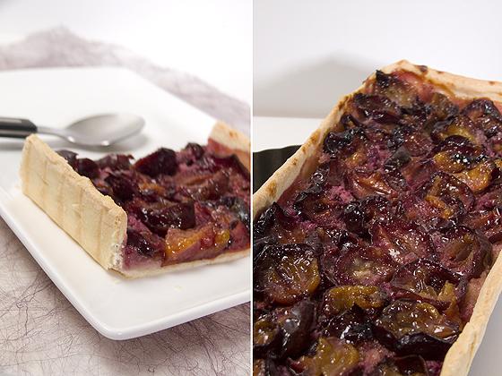 Tarte aux quetsches, amandes et cannelle