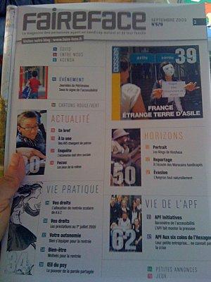 Le dernier FAIRE FACE de l'APF.