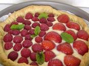 Tarte ricotta framboises fraises