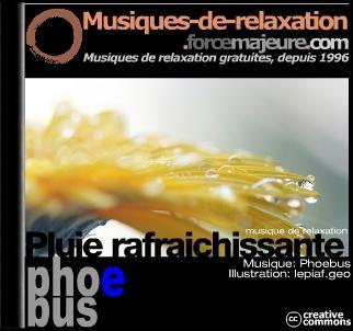Pluie rafraichissante, musique de détente et de relaxation, téléchargement mp3