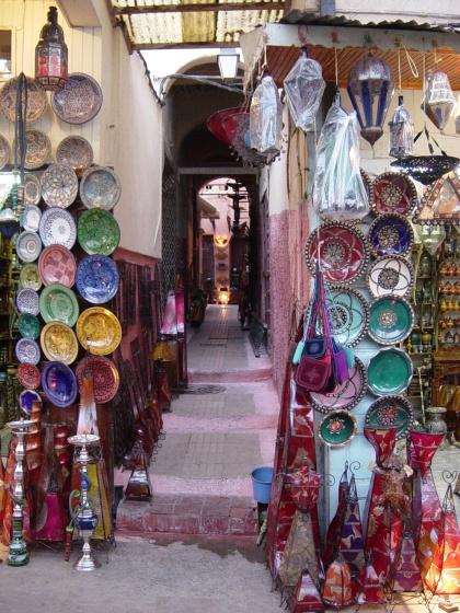 Artisanat marocain dans la rue Souika