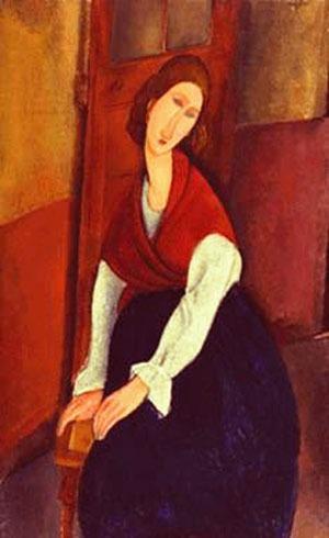 jeanne-hebuterne-devant-une-porte-1919