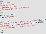 chaînes caractères avec syntaxes HEREDOC NOWDOC