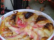 Gratin pêches vigne l'amande douce